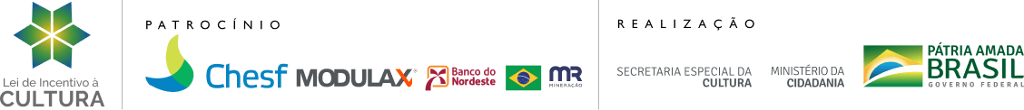 Assinatura com as logos do patrocinadores e realizadores do livro Patrimônios do Brasil.