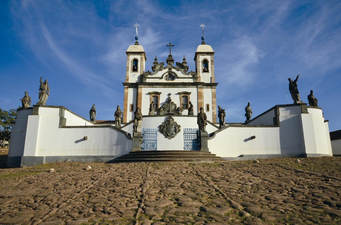 O Santuário do Senhor Bom Jesus de Matosinhos, em Congonhas do Campo, um dos 16 Patrimônios do Brasil reconhecidos pela UNESCO.